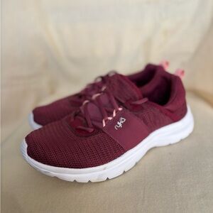 Ryka Burgundy Mesh Sneakers Willow Womens Trainers Knit Running Shoes size. 8.5